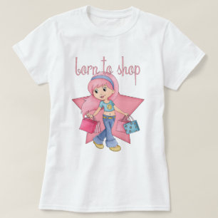 Llevado hacer compras camiseta - chica de compras