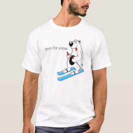 Llevado para la camiseta de esquí del oso polar de