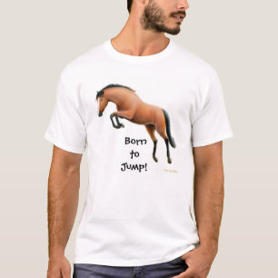 Llevado saltar la camiseta ecuestre