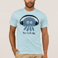 Llevado ser camiseta azul salvaje de las medusas y
