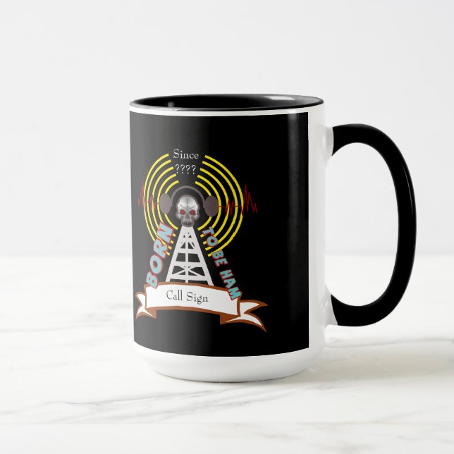 Llevado ser taza del equipo de radio-aficionado (Derecha)