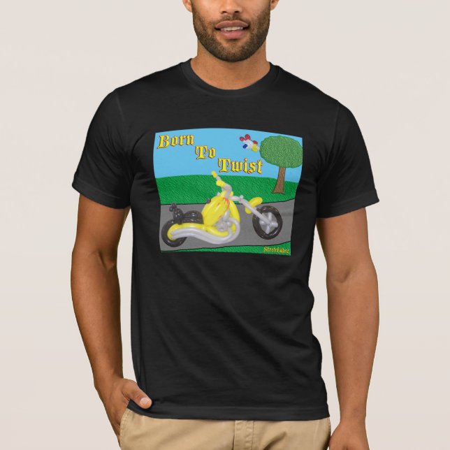 Llevado torcer la camisa de la motocicleta del (Anverso)