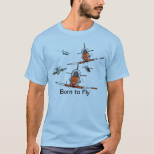 Llevado volar la camiseta del aviador