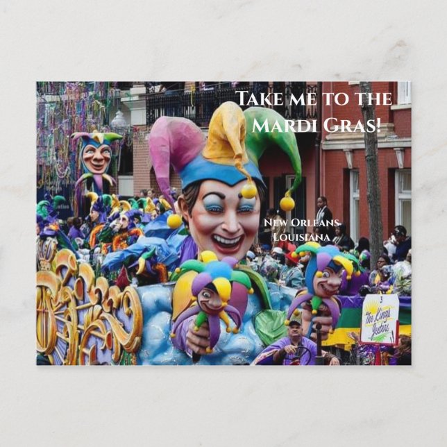 Llévame a la postal del Mardi Gras (Anverso)