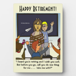 Llévame Con La Placa De Jubilación Media Del Profe