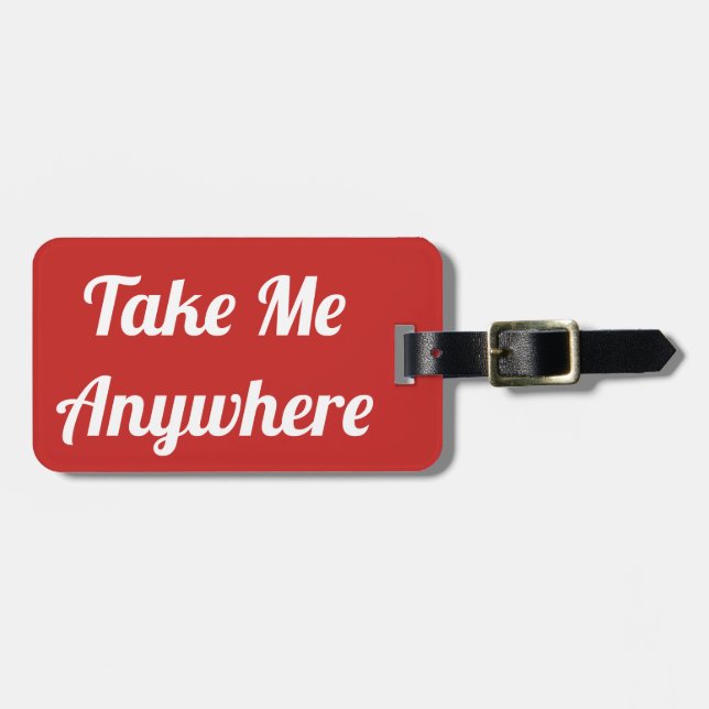 Lleve mi etiqueta de equipaje a cualquier lugar (Frente Horizontal)