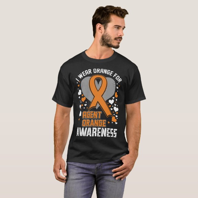 Llevo el naranja para la camiseta de la conciencia (Anverso completo)
