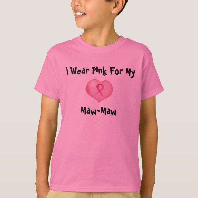 Llevo el rosa para la camiseta de mi niño (de su (Anverso)