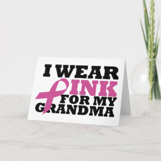Llevo el rosa para mi tarjeta de la abuela