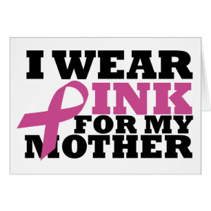 Llevo el rosa para mi tarjeta de la madre