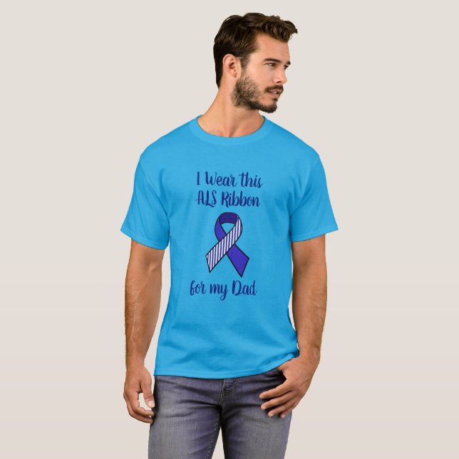 Llevo esta cinta de ALS para mi camiseta de papá (Anverso completo)