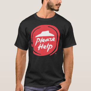 Llora por ayuda en una camiseta esencial de Pizza 