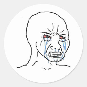 Llorando pegatinas de wojak