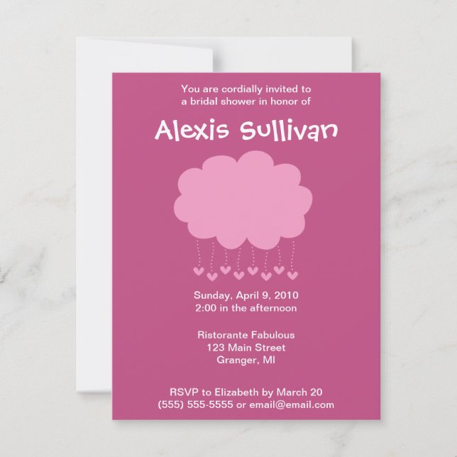 Llover invitaciones nupciales de la ducha de los (Anverso)