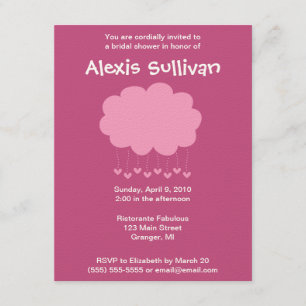 Llover invitaciones nupciales de la ducha de los