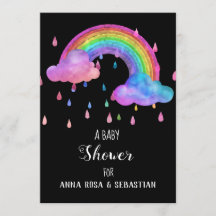 *~* Llueve nubes arco iris invitación a Baby Showe