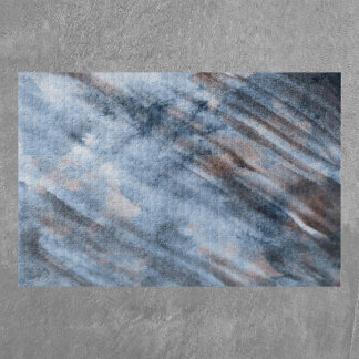 Lluvia acuarela en rompecabezas de techo de estaño