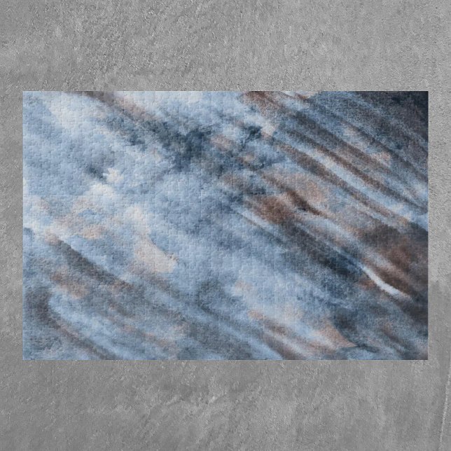 Lluvia acuarela en rompecabezas de techo de estaño (Subido por el creador)