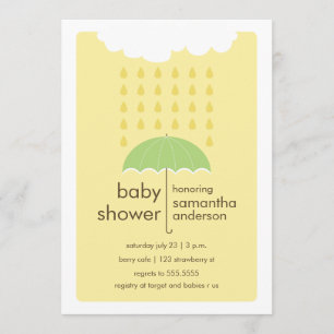 Lluvia Cae Invitación Baby Shower - Neutral de gén