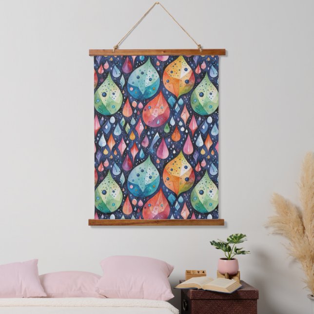 Lluvia cayendo al suelo 4 - Tapiz de pared (Dormitorio)
