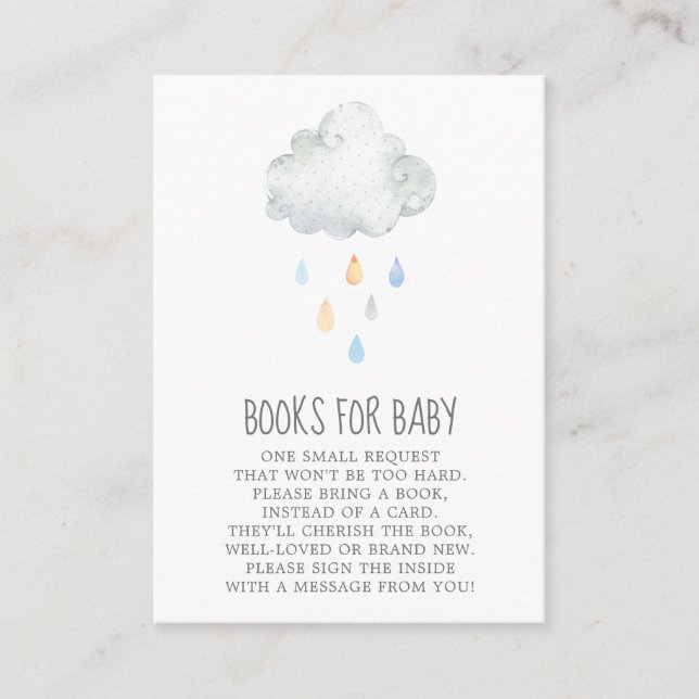Lluvia Cloud Books para Tarjeta de Gabinete Baby B (Anverso)