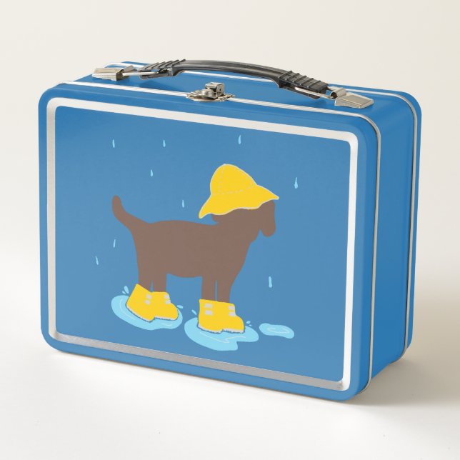 Lluvia Day Lunch Box con perro (Anverso)