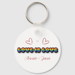 Lluvia de Amor Arcoíris LGBTQ Llavero