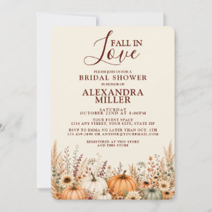 Lluvia De Amor Invitación Rústica Floral De Calaba