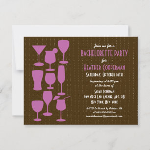 Lluvia de cócteles Invitación a la Bachelorette Pa