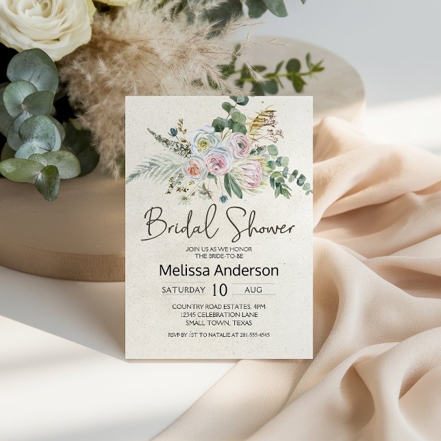 Lluvia de Cumpleaños Boho Neutral Floral Elegante  (Subido por el creador)
