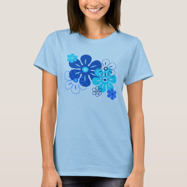 Lluvia de flores camisetas de Gal tropical (Anverso)