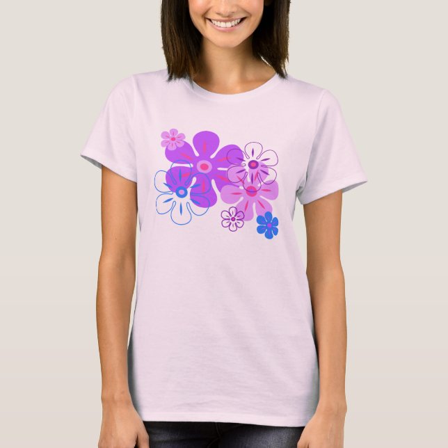 Lluvia de flores camisetas de Gal tropical (Anverso)