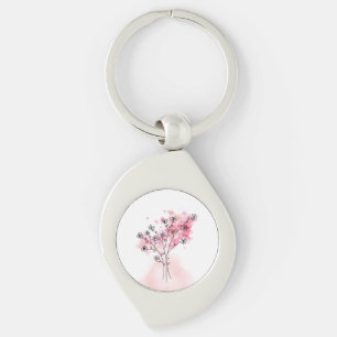 Lluvia de Flores – Llavero Floral en Forma de Lágr