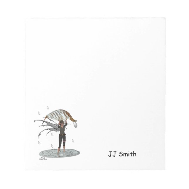 Lluvia De Hada Con Bloc De Notas De Hojas (Frente)