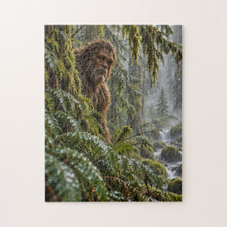 Lluvia en el rompecabezas de Bigfoot de los Siempr
