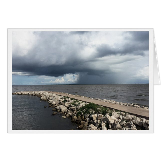Lluvia en la Bahía de Palacios, Palacios, Texas (Anverso (Horizontal))