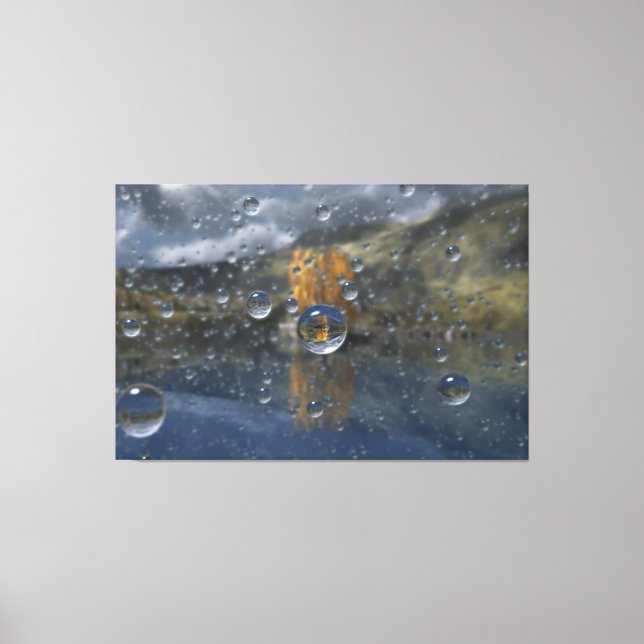 Lluvia en la impresión de lienzo de cristal (Anverso)