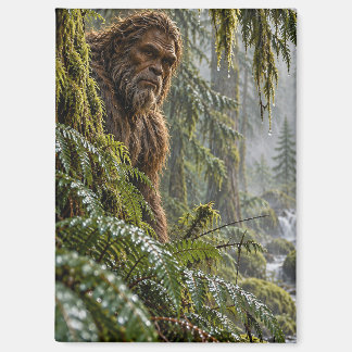 Lluvia en los Evergreens imán de Bigfoot