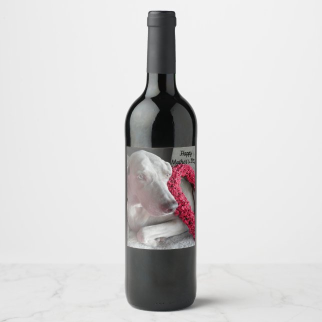 Lluvia en Weimaraner - Etiqueta personalizada de v (Anverso)