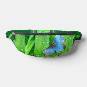 Lluvia fresca con riñonera de mariposa.