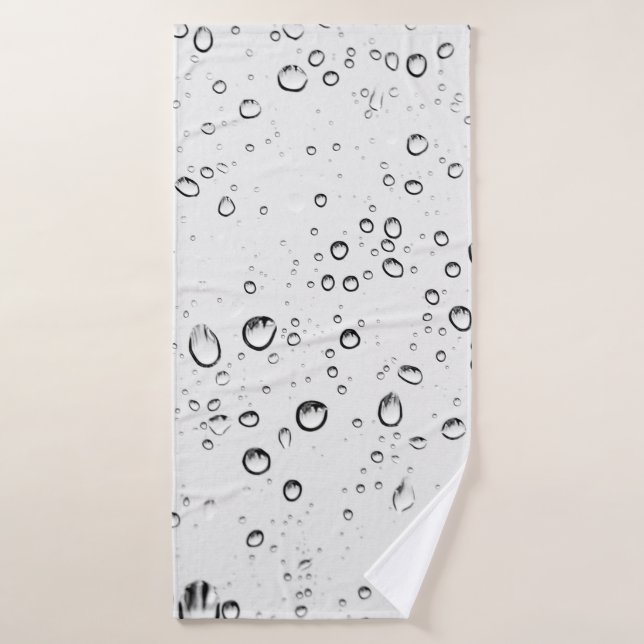 Lluvia gotas lluviosas gotas húmedas (Toalla de baño)