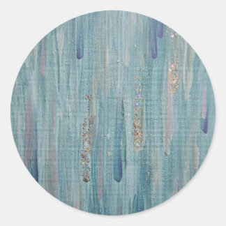 Lluvia Pegatina de arte profético cristiano Aqua S