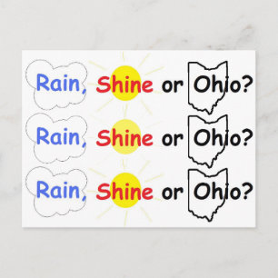 ¿Lluvia, Shine u Ohio? Postal