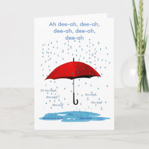 Lluvia y canto de datos alternativos Tarjeta de sa