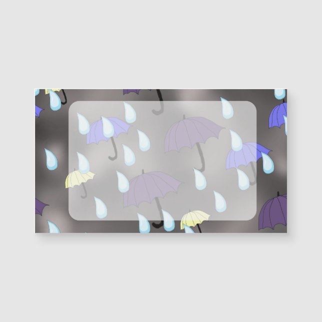 Lluvia y paraguas (Anverso)