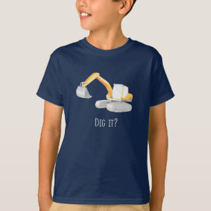 ¿Lo cavamos? Camiseta para niños de excavadora