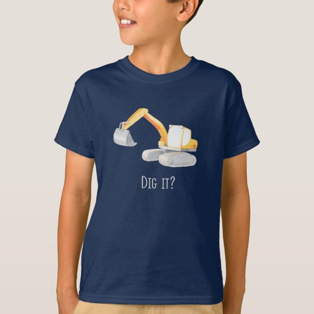 ¿Lo cavamos? Camiseta para niños de excavadora (Anverso)