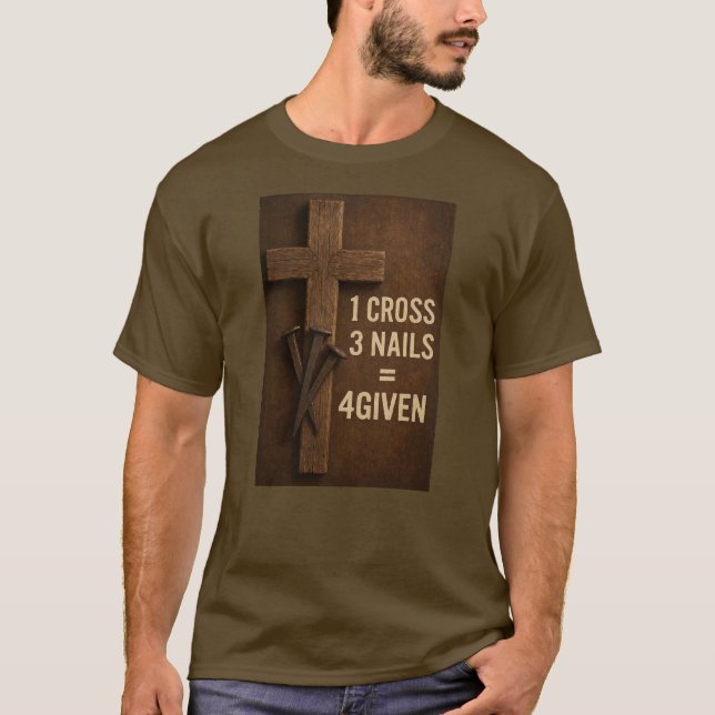 "Lo clavó" Camiseta Cristiana (Anverso)