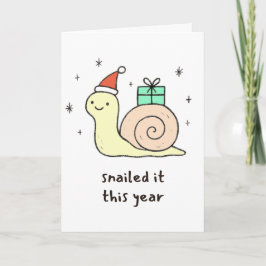 Lo clavó este año! Tarjeta divertida de Navidad
