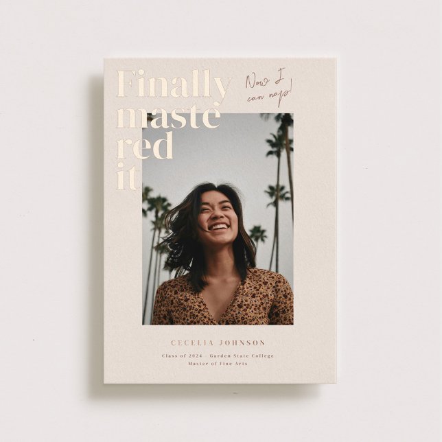 ¡Lo Dominé! Anuncio de Foto de Graduación (Subido por el creador)